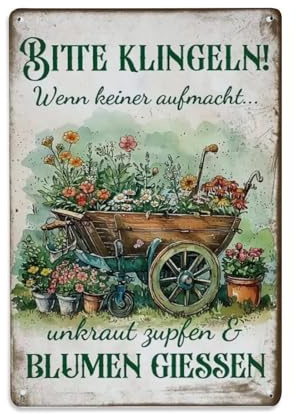Metall-Blechschild Bitte Klingeln Wenn Keiner Aufmacht, Vintage, Garten, Schlafzimmer, Café, Bar, Männerhöhle, Heimdekoration, Metallposter, 20,3 x 30,5 cm