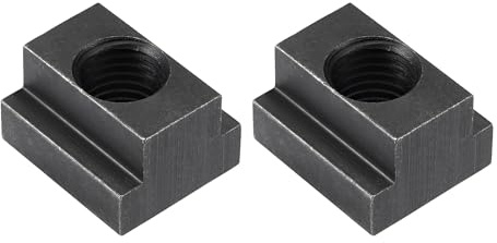 TOP-VIGOR M16 Thread T Slot Nuts 5Pcs, Grade 8.8 Alloy Steel Black Oxide Finish T-Slot Nut Set, Heavy Duty T Nuts for Aluminium Extrusion, CNC Fixtures, Workbench & Furniture Assembly