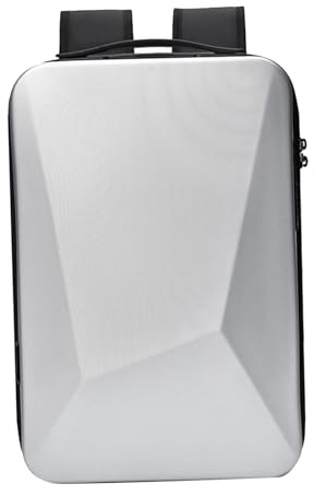 Hzoibyze Mochila Rígida para Portátil, Bolsa para Ordenador de Juegos, Protección de Interfaz USB, Bolsa de Viaje Rígida Impermeable para Negocios Y Trabajo, Blanco, unico