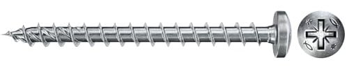 fischer caja de tornillos para madera rosca total, Cincado, 6x70