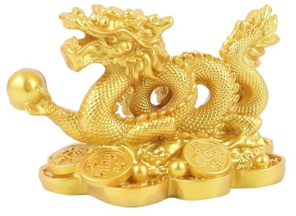 YeBon – Statue Feng Shui en forme de dragon, ornement pour la richesse et la fortune, la prospérité, la décoration de la maison et du bureau