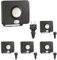 ledscom.de 5 Stück LED Gartenstrahler WEGA für außen, IP44, Bewegungsmelder, Stecker, schwarz, 11,9 W, 880lm, weiß