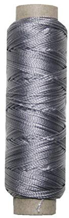 Sattlergarn Zwirn 14x2x3 Polyester 50 m Silbergrau Ø 0,3mm (5065)