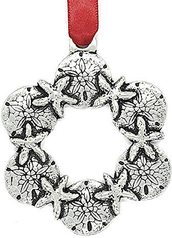 Basic Spirit Zinn-Sanddollar Kranz Weihnachtsbaumschmuck Dekoration