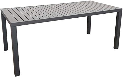 Proloisirs Table extérieure en Aluminium Plateau à Lattes Alice 180 cm