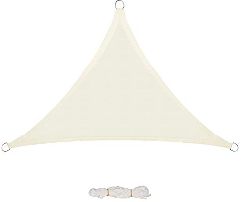 EUGAD Sonnensegel 200g/m² inkl Befestigungsseile Premium HDPE Wetterbeständig Atmungsaktiv Dreieck rechtwinklig,luftdurchlässig, wasserdurchlässig, für Terrasse, Garten, Balkon, Camping