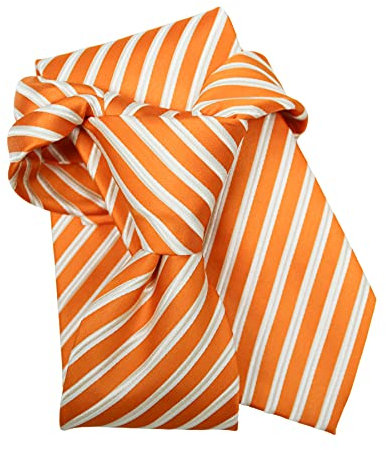GoTie Herren gestreift, Racecar Orange gestreifte Krawatte, Einheitsgröße