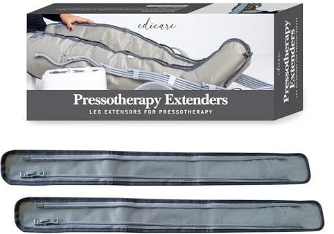 Edicare, Lymphdrainage Gerät, für Beine, Füße, Arme und Unterleib, Massagegerät, Einfaches Einstellbar und Anwendung, 6 Luftkammern, professionelle Wirksamkeit (Extender)