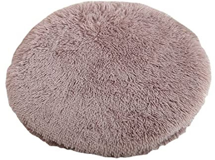 RICHRAIN Katzenkissen Rund,Plüschkissen für Katzen und Hunde, rund, warme Matte, weich und bequem, für Wohnzimmer (Kaffeebraun, M 47CM)
