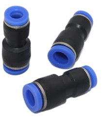 Lot de 3 réducteurs pneumatiques IQS 6-8 mm - Diamètre du tuyau 6 et 8 mm - Connecteur d'air comprimé