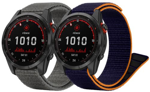 Songsier Hook and Loop Strap for Fenix 7S/ Fenix 6S/Fenix 5S,20mm Adjustable Braided Nylon Wristband Bracelet for Fenix 8 43 mm/Fenix 7S Solar/Fenix 6S Pro/Fenix 5S Plus/Descent MK 2S / Instinct 2S