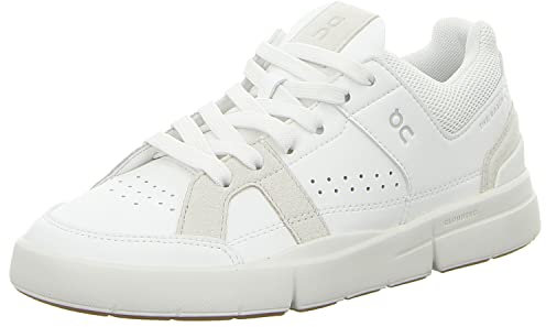 On The Roger Clubhouse Damen-Sneaker, Weiß/Sand, 38.5 EU