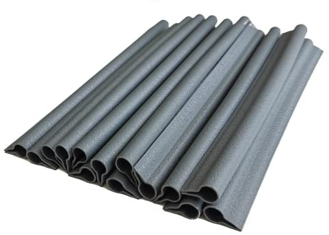 TerraGala Befestigungsclips für Sichtschutzstreifen, Klemmschienen zur Sichtschutz Befestigung am Stabmattenzaun, 19cm, dunkelgrau (20)