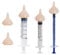 Bubble milk bowl Pet Milk Feeding Kits with Replacement Nipple Syringe Siliocne Nursing Pacifier for Newborn Puppies Dongdong pet (5 Mini pink nipples+3 syringes)