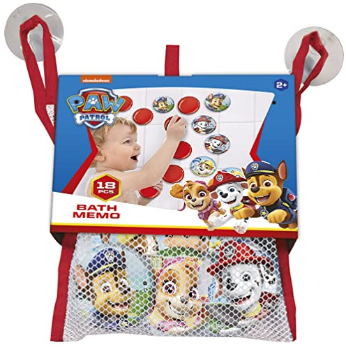 Totum Paw Patrol 720923 Bath Memo Spiel, Rot, Blau und Gelb