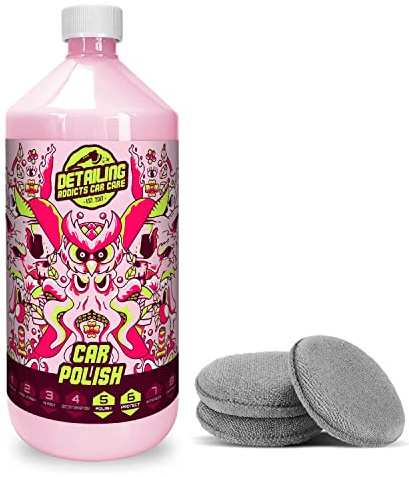 Detailing Addicts Car Care Car Polish 500ml - Polishing pads x 3 - Long lasting - Suitable for all paint finishes