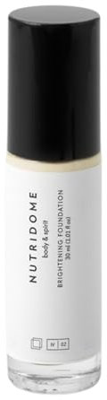 NUTRIDOME Body & Spirit Foundation 01 Porcelain 30ml - Aufhellende Gesichtsgrundierung Flüssigkeit mit Hyaluronsäure für normale Haut Fluid Abdeckung Gesicht Make-up & Make-up Kosmetik