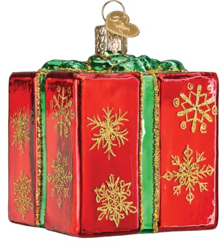 Old World Christmas Box Glass Blown Ornament for Christmas Tree