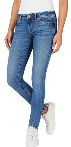 Pepe Jeans Damen Low Waist Skinny PL204583 Jeans, Blue (Denim-XW6), 25W / 30L