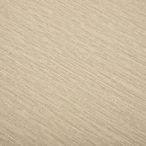 Wachstuch Tischdecke 130x220 cm Beige Leinenoptik fein Struktur rechteckig abwaschbar Gartentischdecke fleckenabweisend