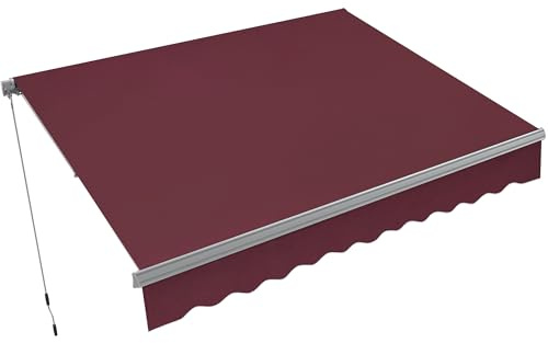 MCombo Patio Awning 8x7 Feet Sunshade Canopy for Manual Retractable Awnings, 4607 (Burgundy, 8x7ft)