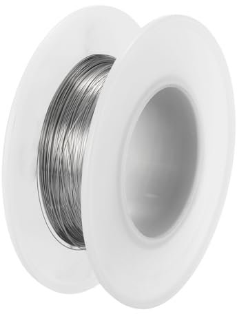 PATIKIL 304 Edelstahl Draht, 328 ft 0,2 mm 32 Gauge Schmuckdraht Basteldraht Weicher Perlen Draht für Schmuckherstellung Armbänder Basteln DIY, Silber