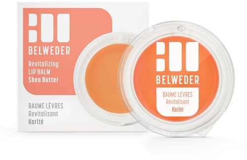 BELWEDER - Revitalisierender Lippenbalsam mit Sheabutter 5,5 ml - Sheabutter Lippenpflege und Schutz - Feuchtigkeit und Regeneration der Lippen - Transparenter Lippen Balsam für Männer und Frauen