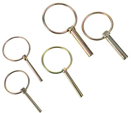 JECOMPRIS 10 Stück Federbelastete Sicherheitsstifte 7,5-9,5mm Verzinkter Kohlenstoffstahl Robust Für Anhänger Achsen Dreipunktkupplungen