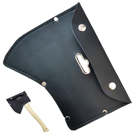 Wezalget Axt Scheide | Kunstleder Axt Holster Tragbares Doppelschnalle Design AxeBlade Axt Scheide Schutz - für Outdoor Arbeit Wandern Camping