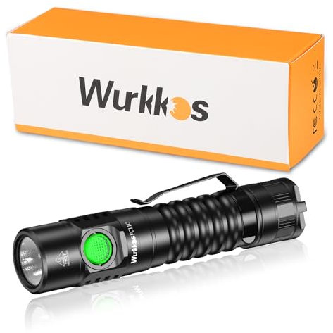 Wurkkos FC11-C LED Flashlight,led Torch Extremely Bright,1300 Lumen Torch USB C 90 CRI, led Light,Magnet at The Bottom of The lamp,incl Rechargeable Power(5000K)