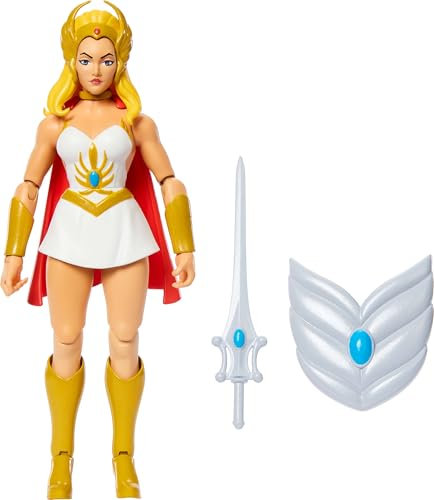 Masters of the Universe Origins Actionfigur She-Ra aus der Cartoon-Kollektion, ca. 14 cm groß, Heldin aus dem TV der 1980er, Prinzessin der Macht, detailreiches Design und Zubehör, JBM76