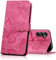 CXTcase Coque pour Samsung Galaxy A05s, Housse en Cuir PU Etui à Rabat,Magnétique Pochette Portefeuille Étui de Protection pour Samsung Galaxy A05s, Rose Rouge