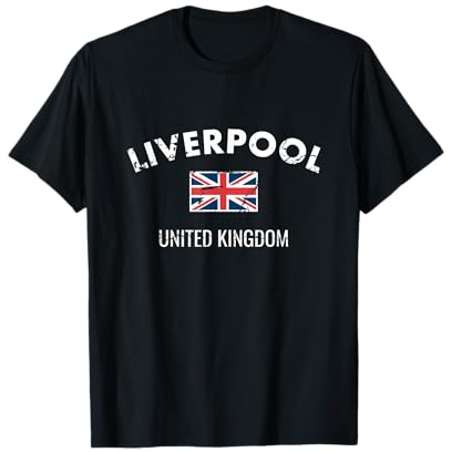 Liverpool UK Vintage Britische Flagge Brite T-Shirt