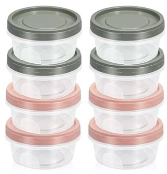 imposyu 16 Petites Boîtes de Conservation Alimentaire avec Couvercle 300ML Pots Yaourts avec Couvercle Réutilisable Boîtes de Congélation Passe au Micro-ondes et au Congélateur