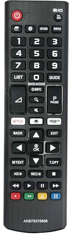 AULCMEET Remote Control,AKB75375608 New Replace Remote fit for LG 4K UHD Smart TV 49LK5900 49LK6100 49UK6300 49UK6400 49UK6470 50UK6300 32LK6100