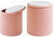 IBUYKE Teddy Velvet Makeup tabourets Set de 2 tabourets de Rangement Ottomans Ronds Table Basse avec Assise rembourrée Moderne Repose - Pieds Multifonctions pour Le Salon Rose WBD015P