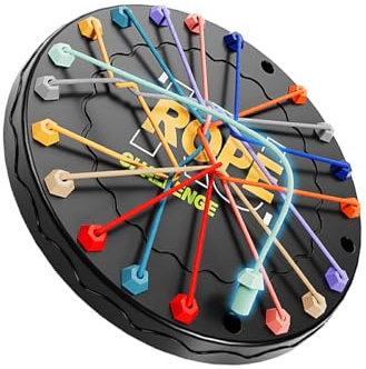 wueiooskj Knoten Seil Entwirrungsspiel Puzzle Spaß für Kinder und Erwachsene Logik Puzzle Brettspiel für Kinder Erwachsene ABS Familienspiel