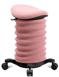 TOPSTAR Sitness 4D mit Rollen AGR-Zertifiziert Dynamischer Sitzhocker schwarz - Rose, ergonomischer Bürohocker - höhenverstellbar - stärkt den Rücken - entlastet die Bandscheiben