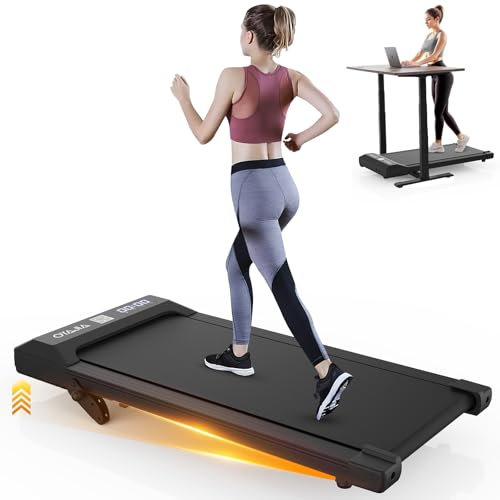 Laufband für Zuhause mit Neigung, 1-6 km/h Walking Pad mit LED-Anzeige und Bluetooth-Lautsprecher, Fernbedienung und App, Elektrisches Laufband bis 120KG, Kompakte für Zuhause und Büro