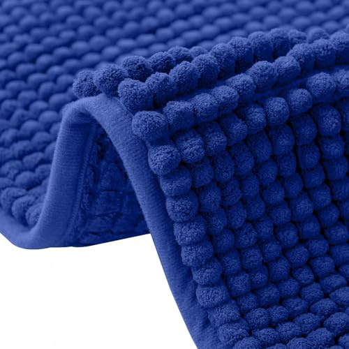 flintronic Badematte, 50x80cm rutschfest Waschbar, Saugfähige Badezimmerteppich, Weich Chenille Duschvorleger, Badteppich für Dusche Badewannen