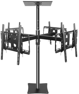 QICBYING Supporto TV da Soffitto A Quattro Lati, Supporto TV Inclinabile E Girevole, Adatto alla Maggior Parte dei Televisori LCD A Schermo Piatto da 32-55 Pollici E Curvi(A)