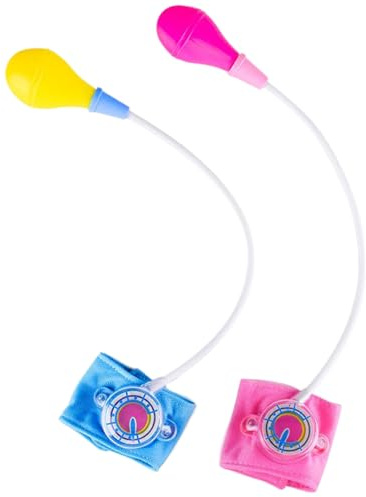 Pretend Play Toys, 2PCS Realistic Blood Pressure Cuff Doctor Toys, Plastic Pretend Play, Early Educational Kids Doctors Set for Boys Girls Doctor Toy