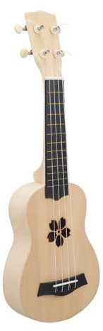 UPKOCH DIY Ukulele Bausatz Sopran Gitarren aus Leichtem Lindenholz für Erwachsene und Anfänger mit Nylon Saiten Selbst Bemalbar Handgefertigtes Musikinstrument Kirschblüte