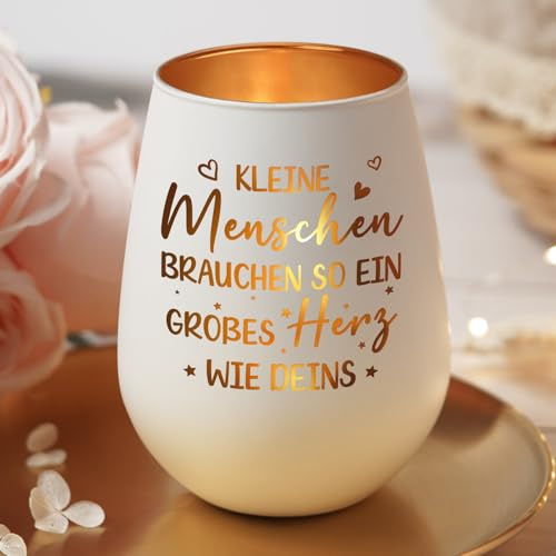 Craftique Erzieherin Geschenk- Windlicht mit Gravur | Abschiedsgeschenk Erzieherin, Lehrerin Geschenk, Hebamme Tagesmutter Geschenke, Dankeschön Geschenke, Weihnachtsgeschenke