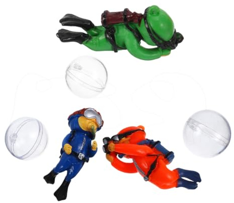 UPKOCH 3 Stück Teiliges Schwimmende Taucher-Figuren aus Langlebigem Harz mit Verstellbaren Gelenken Stabile Aquarium-Dekoration für Fischbecken Lebendige Unterwasser-Accessoires