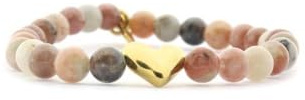 QOSS Armband YVONNE gold Red Plum Jasper