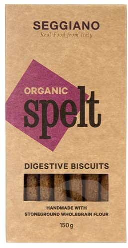 Seggiano Organic Spelt Digestive Biscuits, 150 g, Pack of 1