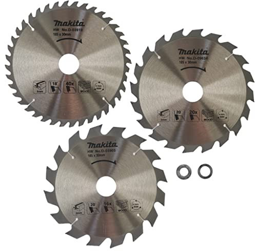 Makita HW D-44769 Circular Saw Blade Set 185 mm x 30 mm Pack of 3
