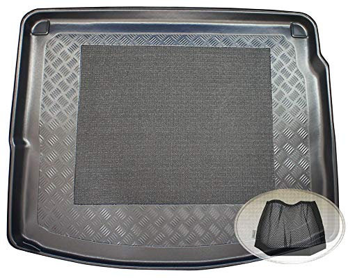 ZentimeX Z3008676 Antirutsch Kofferraumwanne fahrzeugspezifisch + Klett-Organizer (Laderaumwanne, Kofferraummatte)