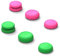 Skull & Co. Skin, CQC und FPS Daumengriff-Set Joystick-Kappe Analog-Stick-Kappe für Nintendo Switch und Switch OLED Joy-Con Controller - Neon-Pink & Neon-Grün, 3 Paare(6Stk)